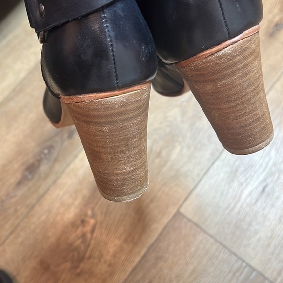 NWOB Oobash Lea Black Stack Heeled Boots Size 10 - Picture 7 of 8